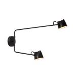 Lucide MILNE - Wall lamp - LED Dimming. - 2x6W 2700K - Black