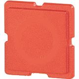 Button plate, 18 x 18 mm, red