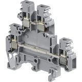 M4/6.D2 Screw Clamp Terminal Blocks - Double deck - Grey