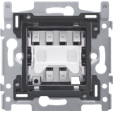 Base for N.O. or N.C. push button with 4 connection terminals, 10 A/25