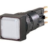 Indicator light, flush, white, +filament lamp, 24 V