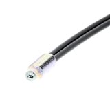 Fiber optic sensor head, diffuse, M6 cylindrical axial, R25 fiber, 10