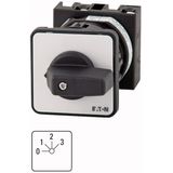 Step switches, T0, 20 A, centre mounting, 2 contact unit(s), Contacts: 3, 45 °, maintained, With 0 (Off) position, 0-3, Design number 171