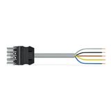 pre-assembled connecting cable Eca Socket/open-ended gray