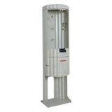 Distribution column series 135 round, empty, with plug, fixed space slot, 1350x360mm