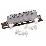 Telephony DIN-rail adapter for round rod modules 10/20-pairs