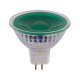 LED GU5.3 MR16 Glass 50x47.5 12V 5W 38° AC/DC Green Non-Dim