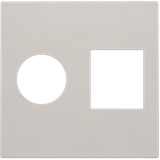 Finishing set for single coaxial connection and network connection RJ4