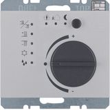 Thermostat with push-button interface, K.5, aluminium