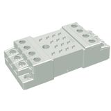 Socket For relays: R15 4 CO. Screw terminals.
