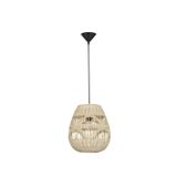 Natural Rattan  Black Fabric Wire & Base   LED E27 1x12 Watt 230 Volt   IP20 Bulb Excluded  D: 30 H  1: 35 H  2: 185 cm Adjustable height