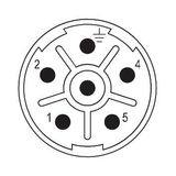 contact insert (circular connector), Plug-in connector, Pin, Crimp con