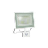 NOCTIS LUX 3 FLOODLIGHT 50W NW 230V IP44 180x215x53mm WHITE with PIR sensor