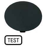 Button plate, mushroom black, TEST