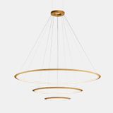 Pendant Circular Inward 3 Rings (ø3000 ø2000 ø1200) LED 326.4W 10186lm 2400K Gold