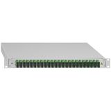 Spleissbox, ausziehbar, 19""/1HE, 12xSC-D OS2 APC grün