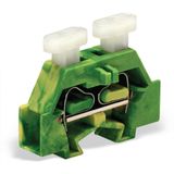 Space-saving, 2-conductor end terminal block on both sides with push-b