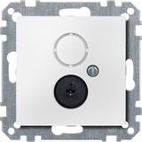 Speaker socket insert, polar white, system M