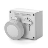 INTERLOCKED SOCKET 2P+E IP67 16A 12h