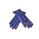 Leather gloves for smartphone grey/blue/viol
