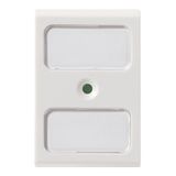 Button 1M with 2 name-plates white