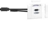 Multimedia-Connection Set VGA + HDMI front mounting traffic white