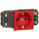 2P+E socket prog Mosaic for DLP trunking - automatic terminals - German std -red