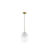 Brass Gold Metal  & Gradient White Glass  LED E14 1x5 Watt 230 Volt  IP20 Bulb Excluded  D: 18 H: 120 cm Adjustable Height