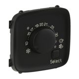 Cover plate Valena Allure - electronic room thermostat - black