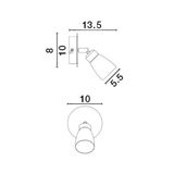 White Aluminium  LED GU10 1x10 Watt 230 Volt   IP20 Bulb Excluded  D: 8 W: 13.5 H: 15.7 cm Rotating & Adjustable