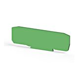 End plate for distribution earth terminal YBK 2.5 CT green