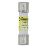 Midget Fuse, Photovoltaic, 600 Vdc, 50 kAIC interrupt rating, Fast acting class, Fuse Holder and Block mounting, Ferrule end X ferrule end connection, 25A current rating, 50 kA DC breaking capacity, .41 in diameter