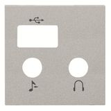 N2268.3 PL Cover plate USB Central cover plate Silver - Zenit