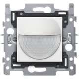 Motion detector, 230 V, 8 m, 180°, wall detector, for flush-mounting box, white coated