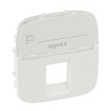 Cover plate Valena Allure - RJ 45/RJ 11/RJ 12 socket - with label holder - white