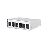 Modul surface mount housing 6 port pure white, unequipped