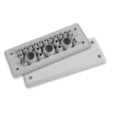 MH 24 F 22-1 IP65 RAL 7035 grey cable entry plate UL94 V-0