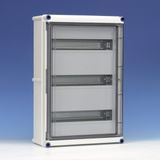 Encl. hinged cover+top head rail 3 slots, closed