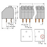 PCB terminal block push-button 1.5 mm² orange