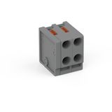 2-conductor female connector push-button PUSH WIRE® gray