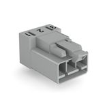 Plug for PCBs angled 3-pole gray