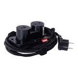 654903 Incara Electr'On Surface power outlet and mobile USB Type-A + Type-C charger to compose - 2 stations black finish