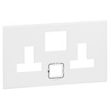 Arteor Surround Plate for 2 Gang 13A Switched Socket Outlet with USB Chargers White