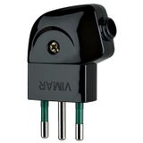 2P+E 10A S11 90°-plug black