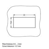 Snap-in socket with protruding mating face 3-pole white