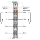 2-channel analog input Thermocouple K Diagnostics, adjustable light gr