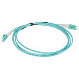 Patch cord fiber optic OM4 multimode (50/125µm) LC/LC duplex 2 meters