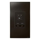 281135BB Mallia Senses 2 gang shaver socket outlet - 120/240 volts