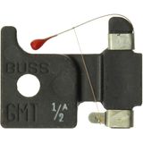 Eaton Bussmann series GMT telecommunication fuse, Color code red, 125 Vac, 60 Vdc, 0.5A, Non Indicating, Fast-acting, Tin-plated beryllium copper terminal