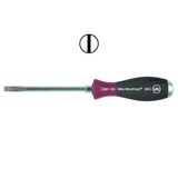 MicroFinish slotted screwdriver.Hex blade with hex bolster, solid steel cap. 5533MF  6,5x125